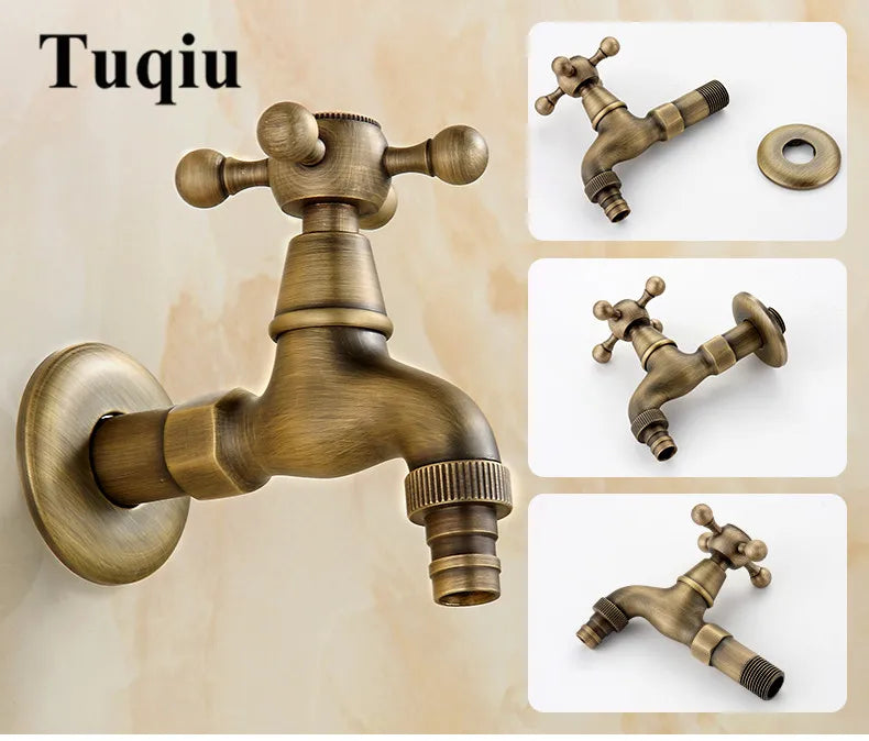 DecorBites™ Antique Garden Bibcocks Tap for Outdoor Washing, Bathroom, Mop, and More