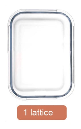 DecorBites™ Kids Lunch Box: Korean Style Glass Bento with Compartments, Microwave Safe, Food Storage
