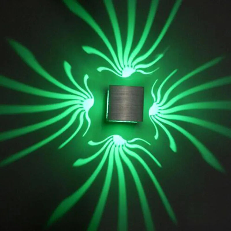 DecorBites™ LED Square Aluminum Wall Lamp 3W for Home and KTV/Bar Interior Lighting