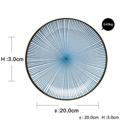 DecorBites™ Ceramic Dinner Plate Set - Round Solid Pattern, Made of Ceramic