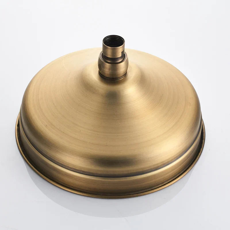DecorBites™ 8" Antique Brass Rainfall Shower Faucet Head for Refreshing Showers