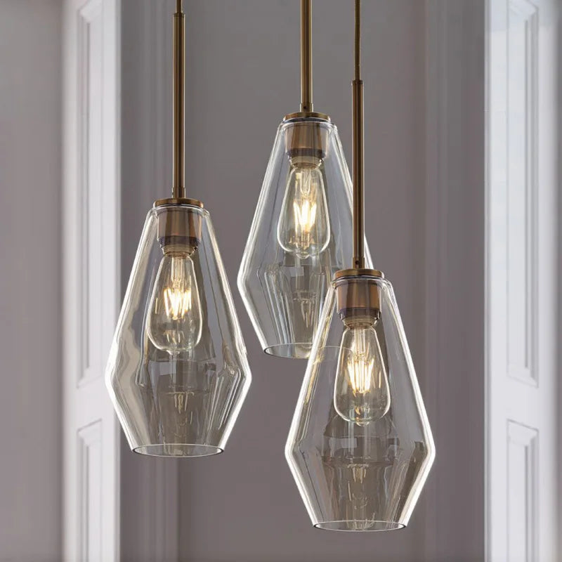 DecorBites™ Glass Pendant Lights Set for Living Room, Bedroom, and Bar - Nordic Minimalist Design