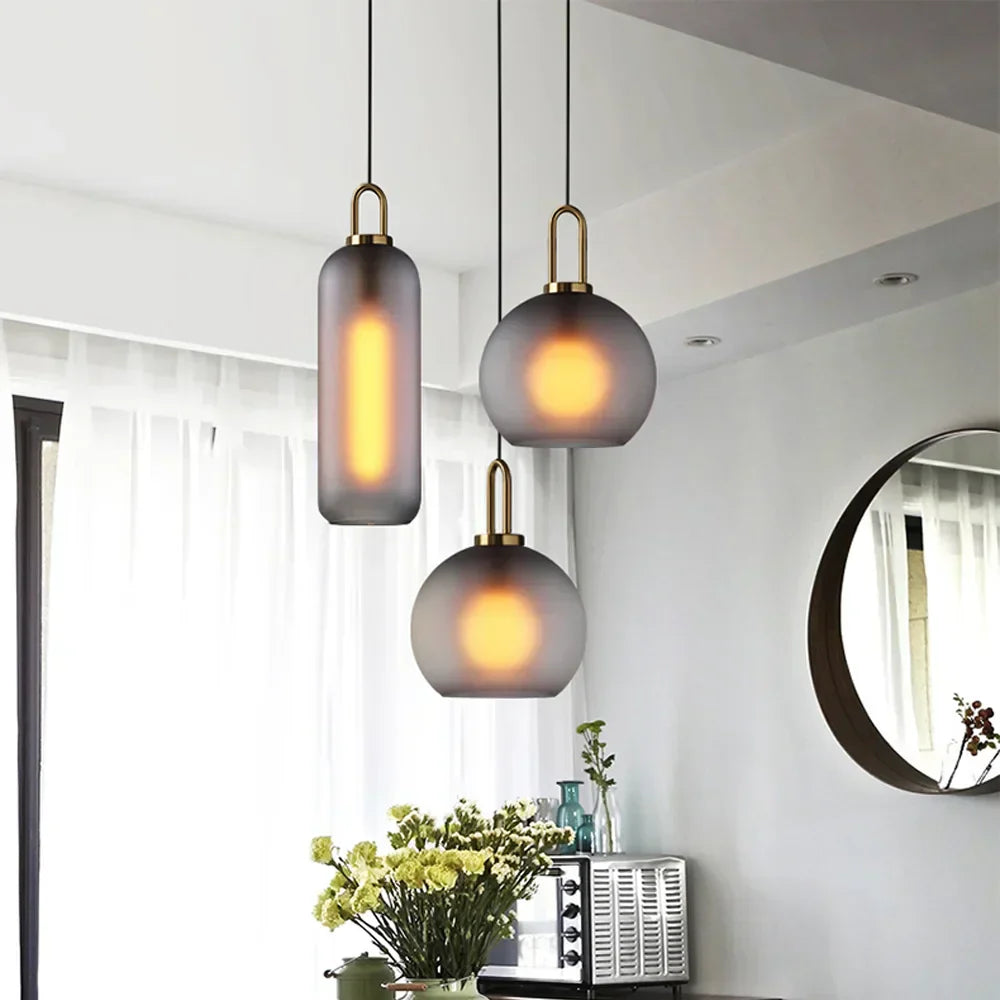 DecorBites™ Glass Ball Pendant Light: Luxury Restaurant & Bar Nordic Bedroom Lamp