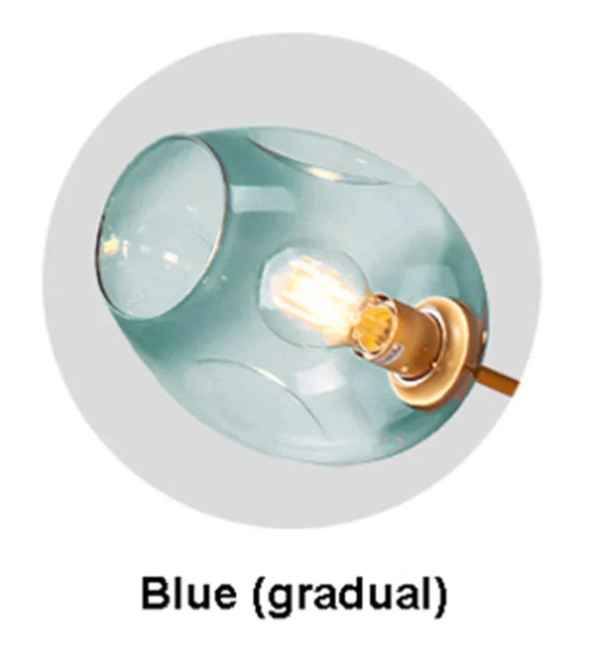 DecorBites™ Glass Black/Gold Pendant LED Lights for Living Room Bedroom - Luminaire Suspendu