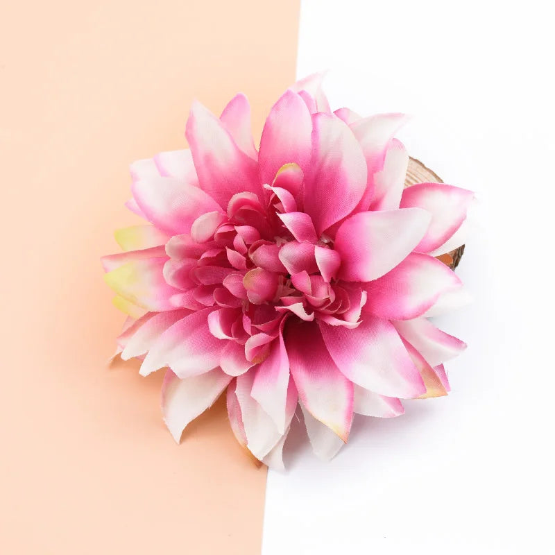 DecorBites™ 10pcs Silk Gerbera Decorative Flowers for Home Wedding DIY - Fake Stamen Brooch