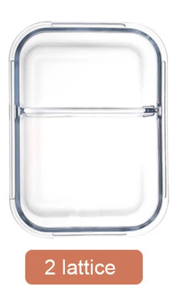 DecorBites™ Kids Lunch Box: Korean Style Glass Bento with Compartments, Microwave Safe, Food Storage