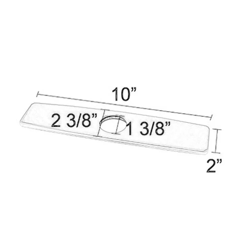 DecorBites™ 10" Bathroom Kitchen Sink Faucet Hole Cover Deck Plate Escutcheon Black/Brush Nickel/Chrome