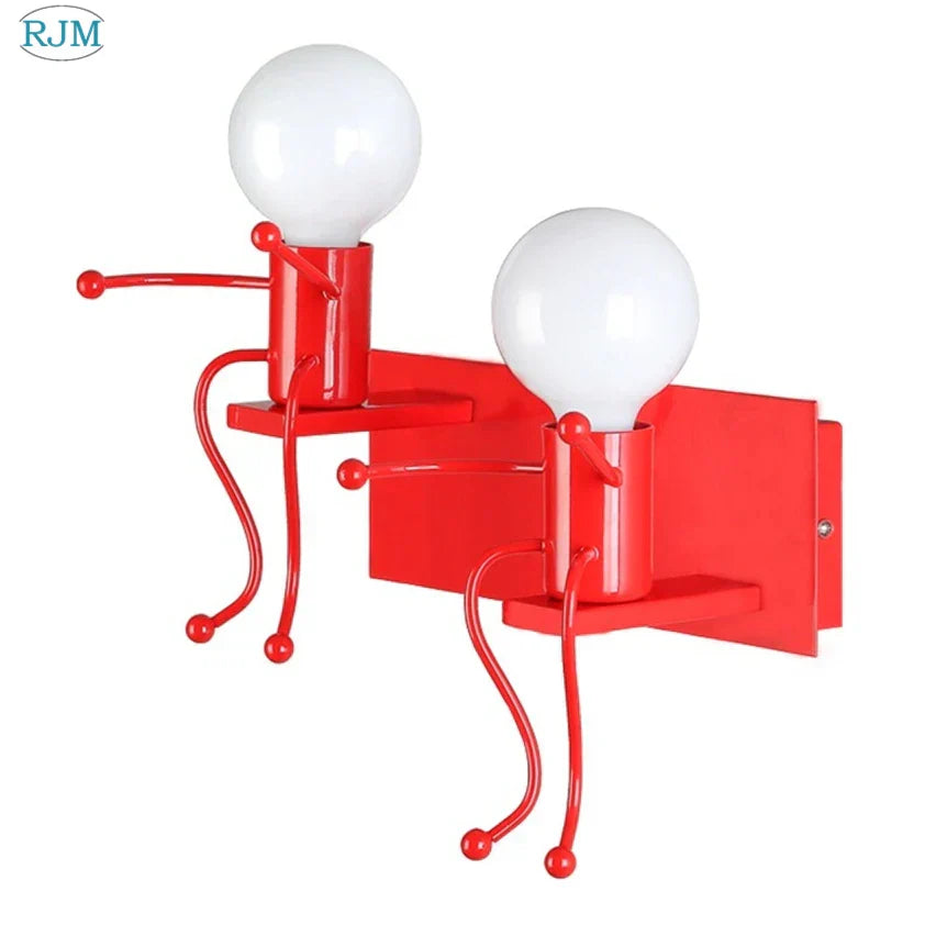 DecorBites™ Cartoon Children Iron Wall Lamps for Nordic Modern Living Bedroom Decor