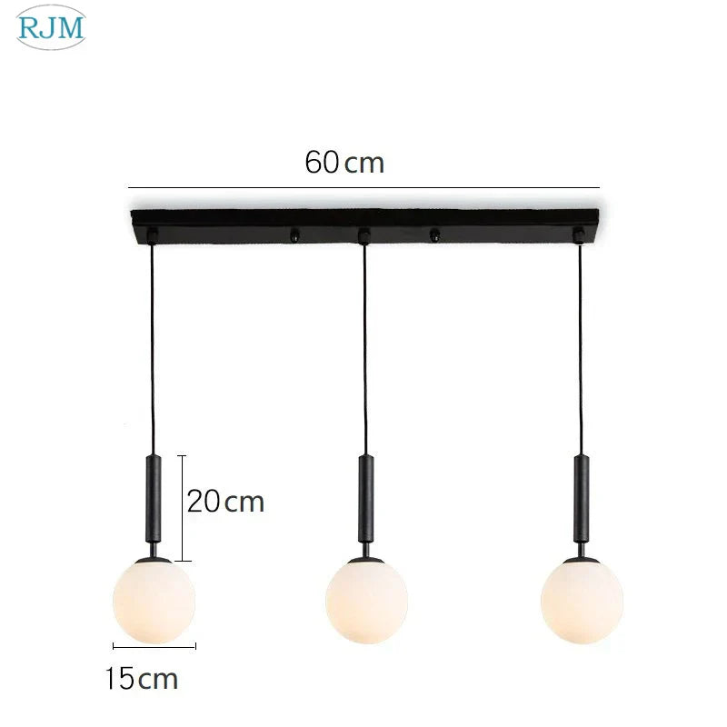 DecorBites™ Glass Ball LED Pendant Light: Nordic Modern, Single Head, Creative Design