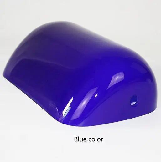 DecorBites™ Glass Banker Lamp Cover - Elegant Lampshade in Green/Blue/Amber/White