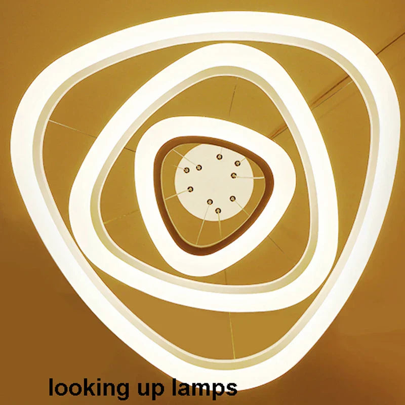DecorBites™ Circle Rings Acrylic LED Pendant Lights for Living Room and Dining Room
