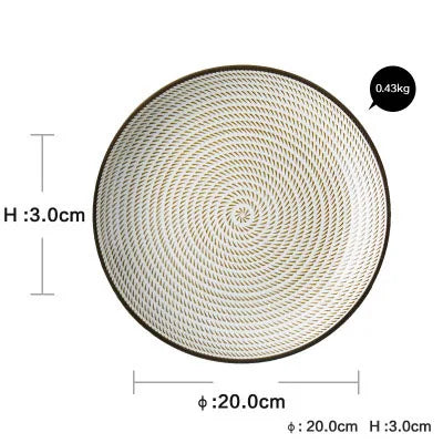 DecorBites™ Ceramic Dinner Plate Set - Round Solid Pattern, Made of Ceramic