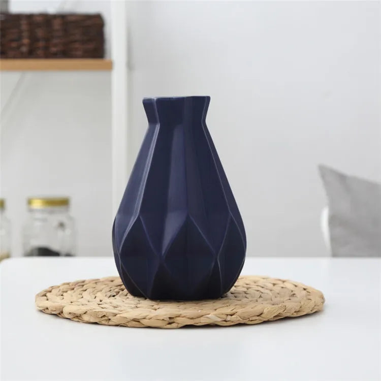 DecorBites™ Ceramic Diamond Vase Modern Home Decor Living Room Decoration