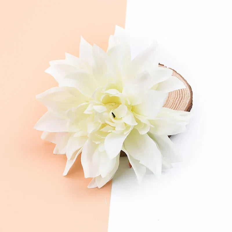 DecorBites™ 10pcs Silk Gerbera Decorative Flowers for Home Wedding DIY - Fake Stamen Brooch