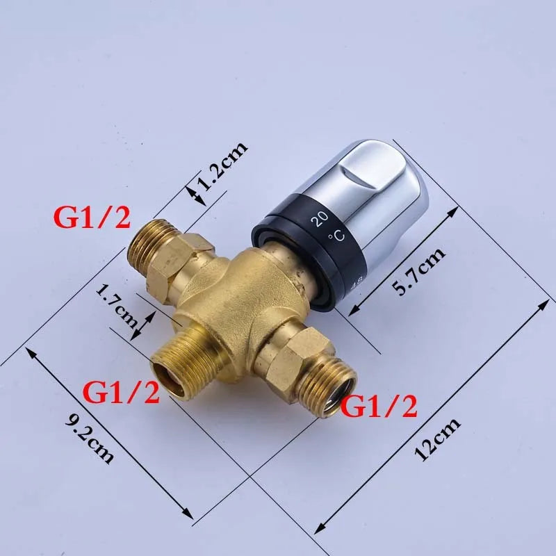DecorBites™ Brass Thermostatic Shower Mixer Valve Cartridge, G1/2 Standard
