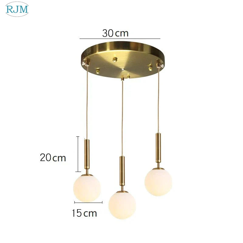 DecorBites™ Glass Ball LED Pendant Light: Nordic Modern, Single Head, Creative Design