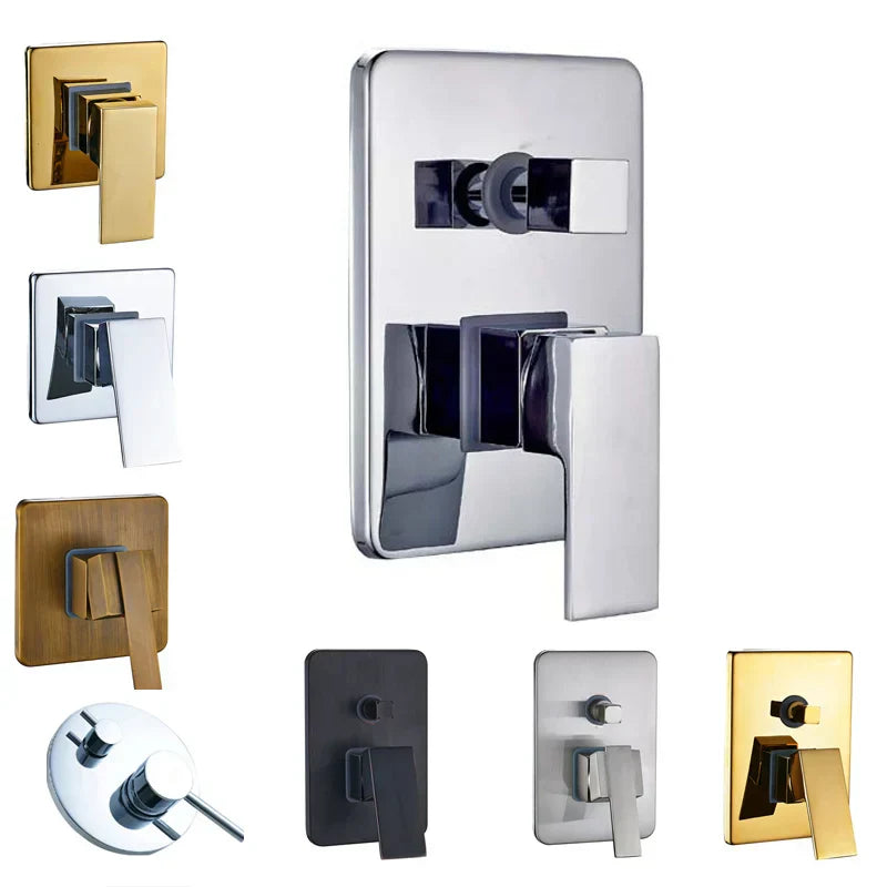 DecorBites™ Brass Bathroom Hot Cold Mixer Valve - Wall Mounted Shower Control