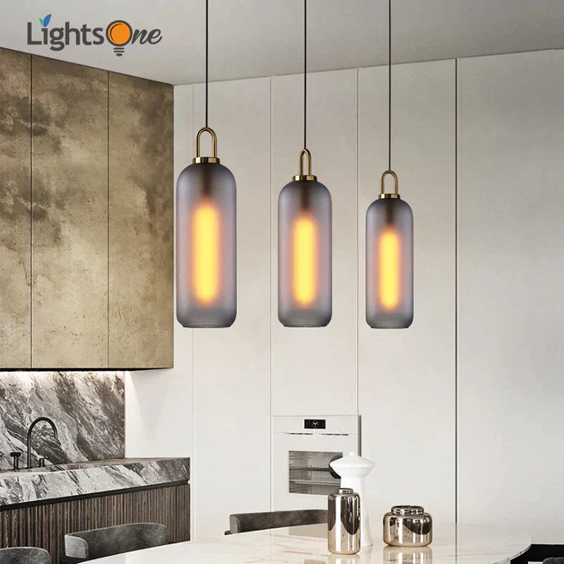 DecorBites™ Glass Ball Pendant Lights for Living Room, Dining Room, Bar - Luxury Industrial Style