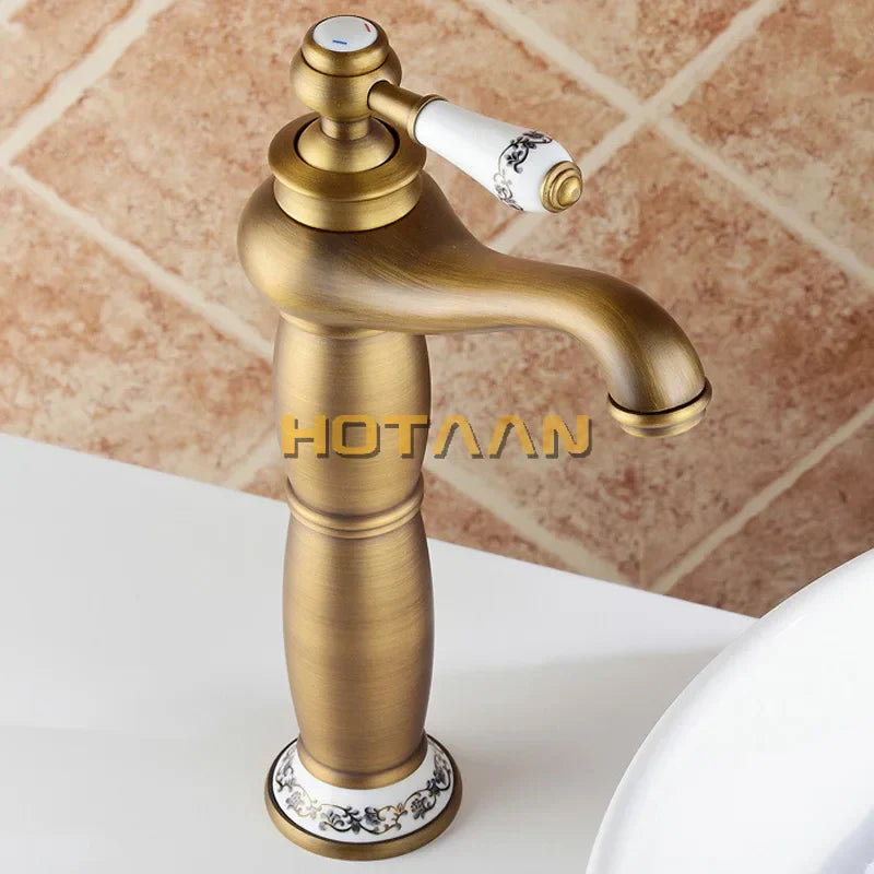 DecorBites™ Antique Bronze Brass Basin Faucet - Luxury Europe Style Mixer Tap