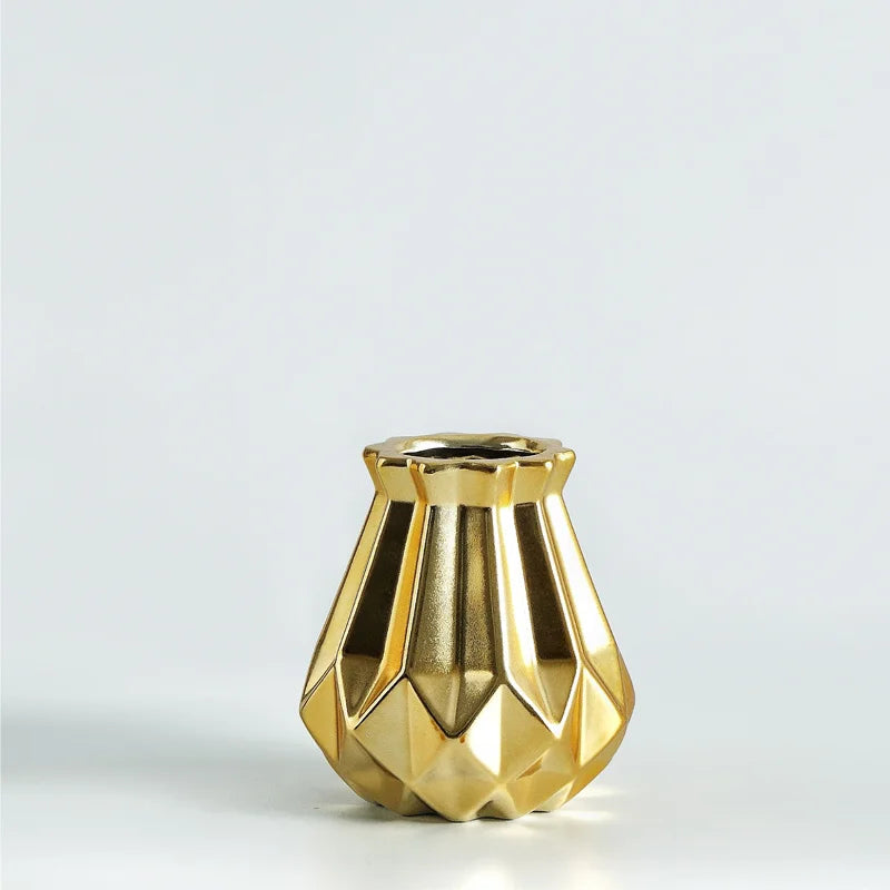 DecorBites™ Ceramic Diamond Vase Modern Home Decor Living Room Decoration