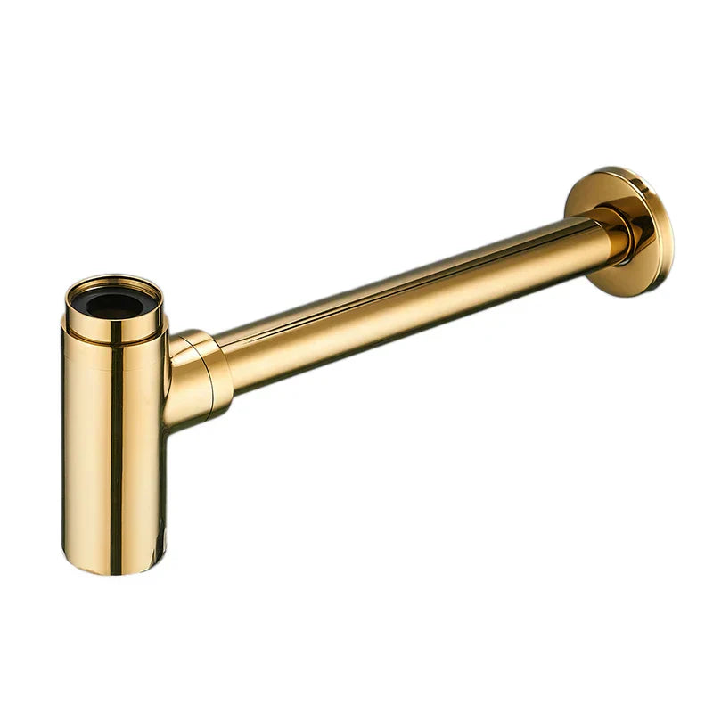 DecorBites™ Brass Round Bottle Trap Oil Rubbed Bronze Black Siphon for Bathroom Vanity