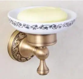 DecorBites™ Carved Antique Bronze Brass Bathroom Accessories Set with Solid Bath Hardware
