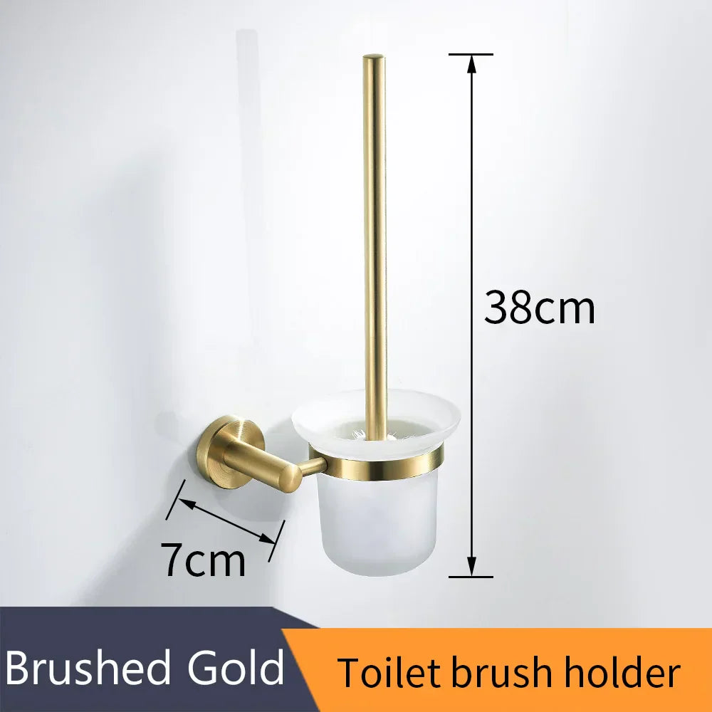 DecorBites™ Golden Swan Bath Hardware Set: Towel Rack, Toilet Paper Holder, Tissue Roll Holder