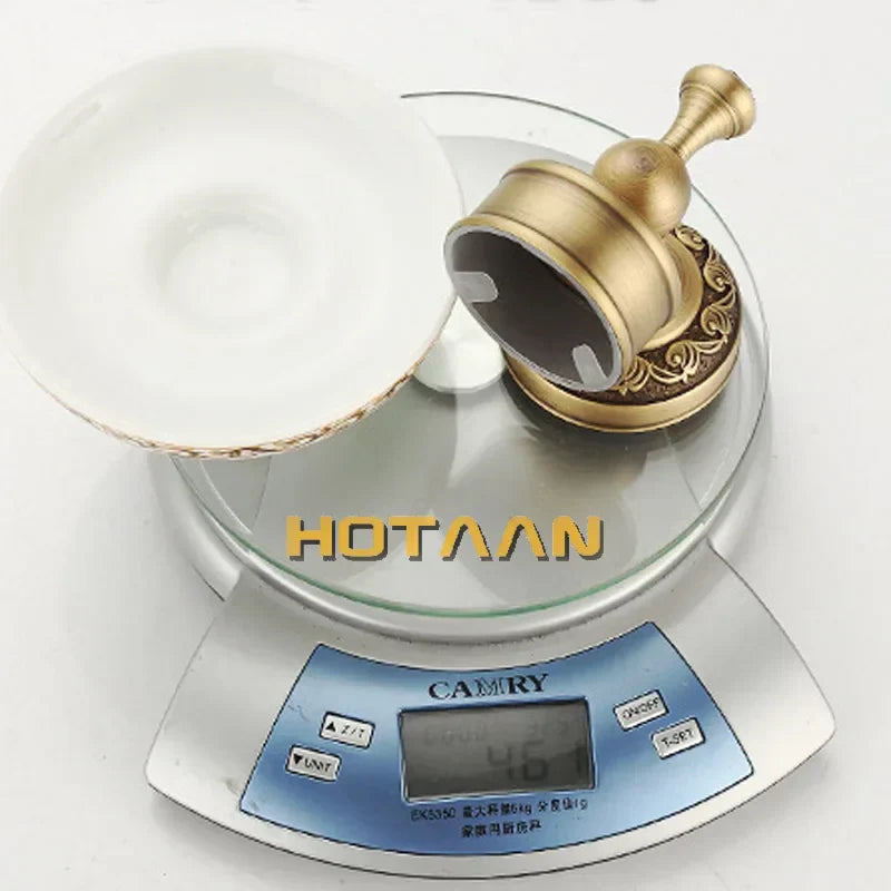 DecorBites™ Antique Brass Soap Holder, Pure Copper Bathroom Soap Basket