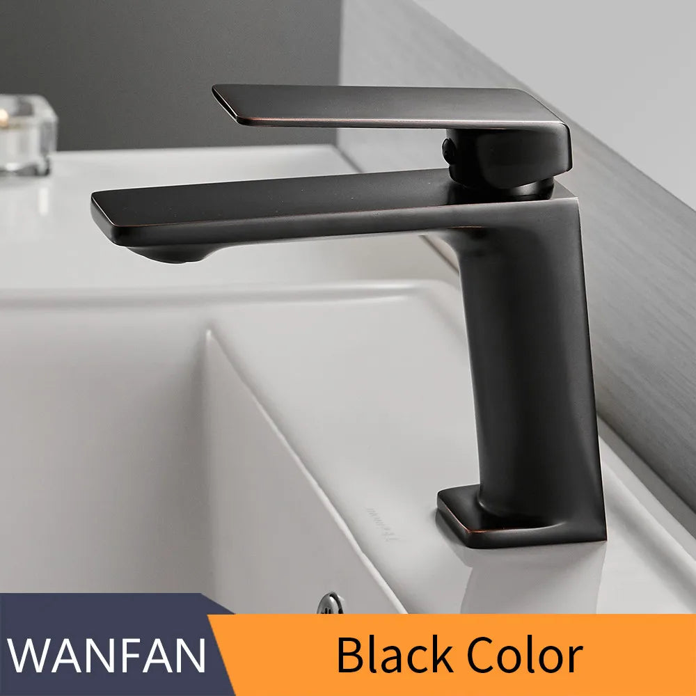 DecorBites™ Brushed Nickel Bathroom Sink Faucet Single Handle Basin Mixer Tap