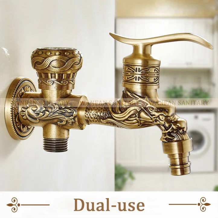 DecorBites™ Antique Brass Wall Mounted Bidet Faucet Hygienic Shower Sprayer Tap