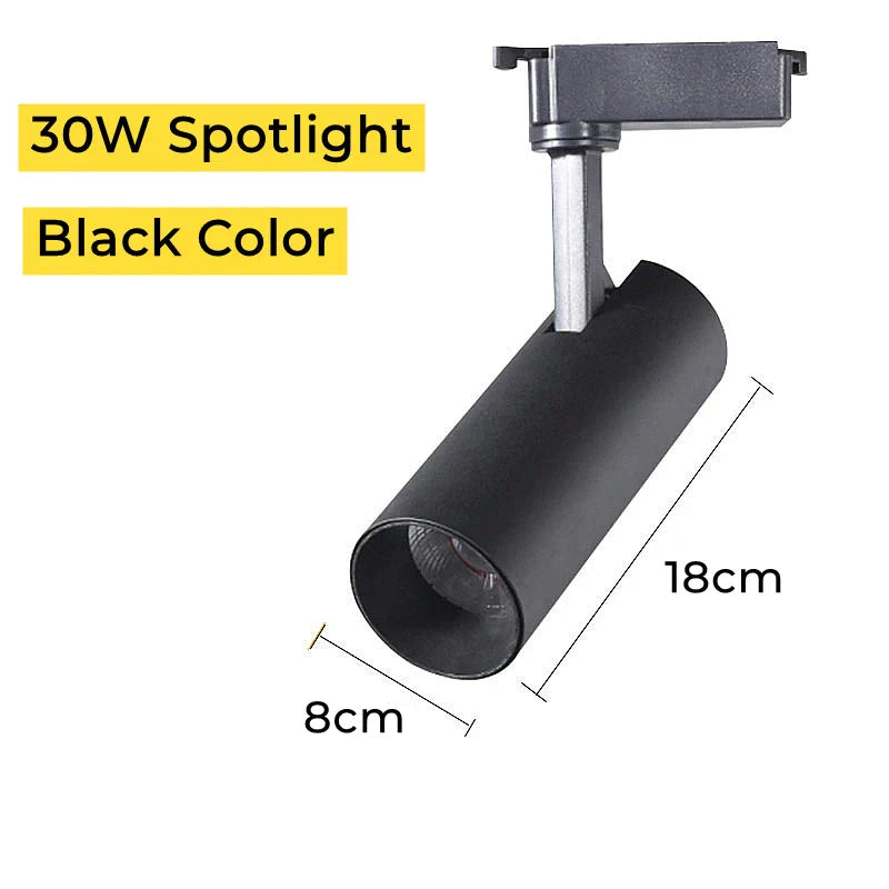 DecorBites™ LED Track Lamps: Modern 20/30W Ceiling Rail Floodlight for Living Room, Store Lighting