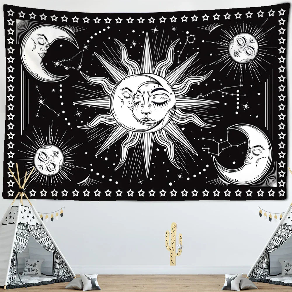 DecorBites™ Celestial Mandala Hippie Tapestry Wall Hanging Dorm Decor