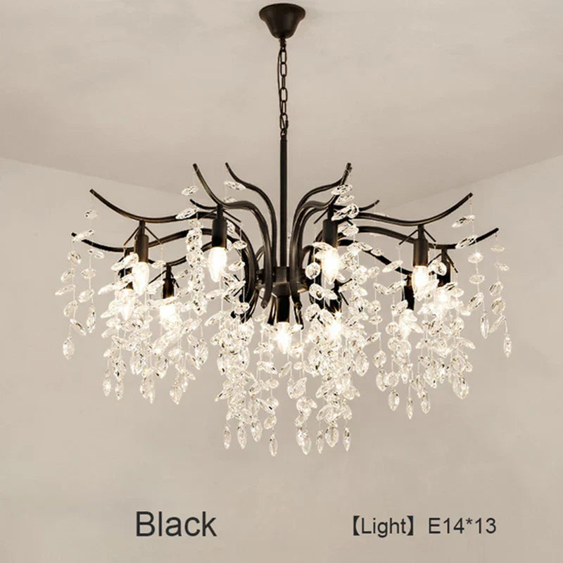 DecorBites™ Crystal LED Chandelier: Luxury Indoor Lighting for Home, Kitchen, Living Room