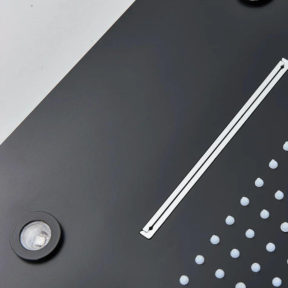 DecorBites™ LED Luxury Ceiling Embedded Shower Head Rainfall Colorful Bathroom Showers 304SUS