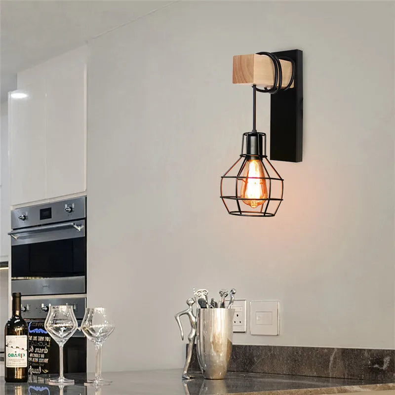 DecorBites™ Artistic Metal Iron Wall Lamp for Bedroom Livingroom Restaurant Bar Sconce