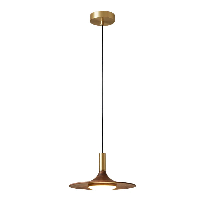 DecorBites™ Black Walnut UFO Pendant Light - Luxury Dining Room Art Lamp