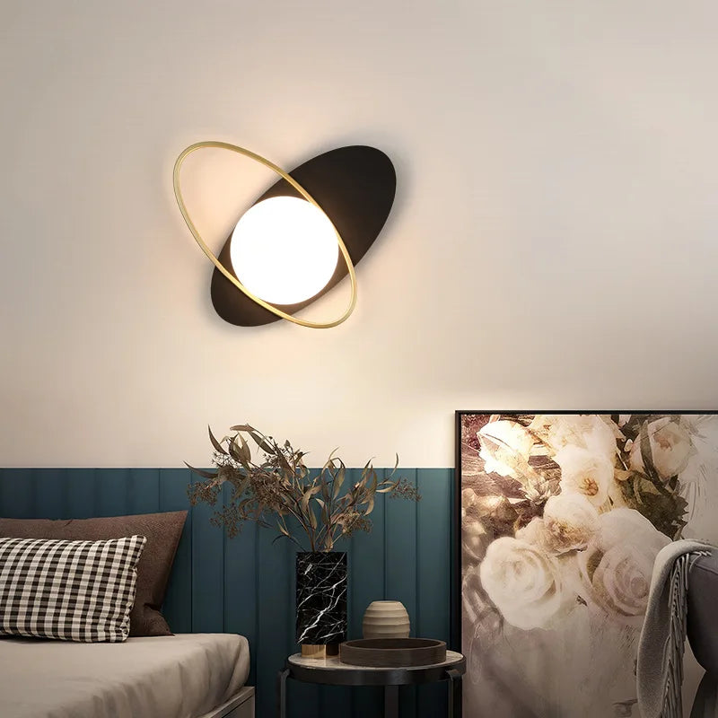 DecorBites™ Glass Ball LED Wall Lamp for Modern Nordic Lighting in Living Bedroom
