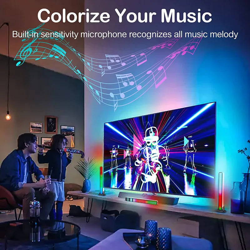 DecorBites™ LED Sound Control Light Bar with Bluetooth for Car Room TV Decoration