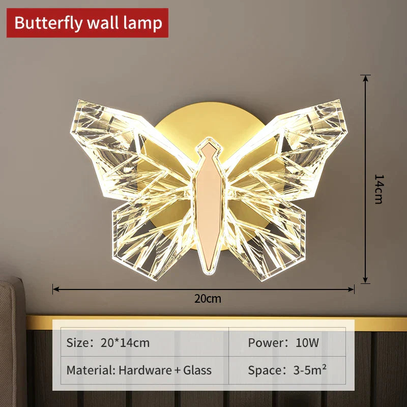 DecorBites™ Butterfly Chandelier: Elegant Bedroom & Living Room Wall Lamp & Floor Decor