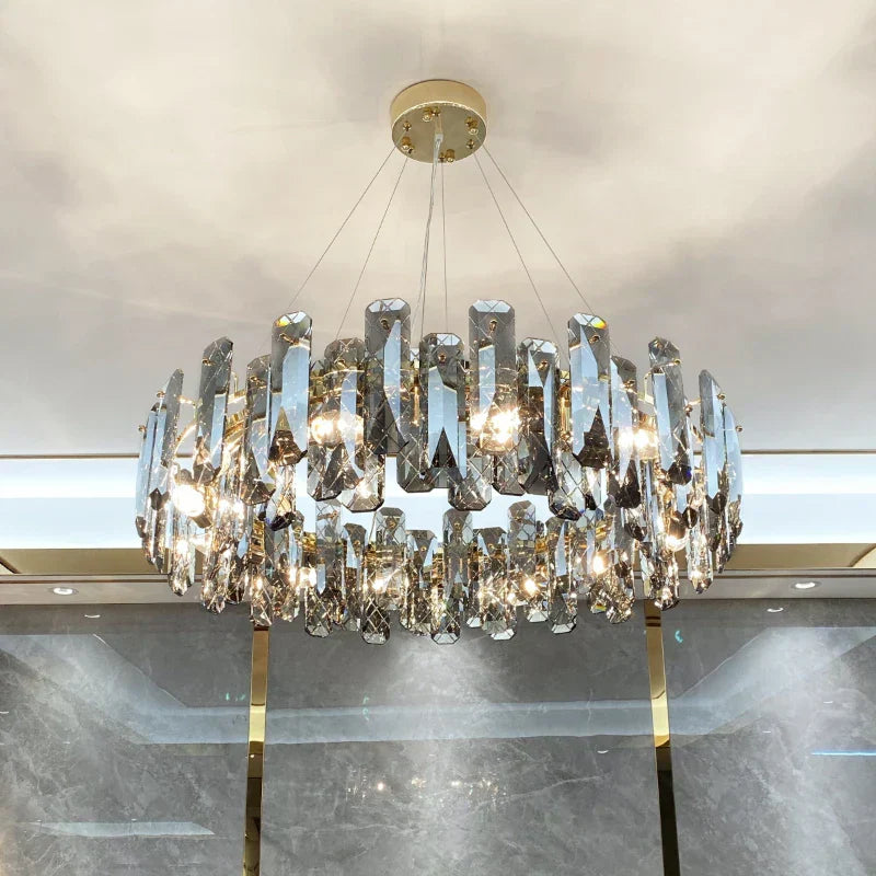 DecorBites™ Crystal LED Chandelier for Elegant Living Room, Dining, Bedroom, Kitchen