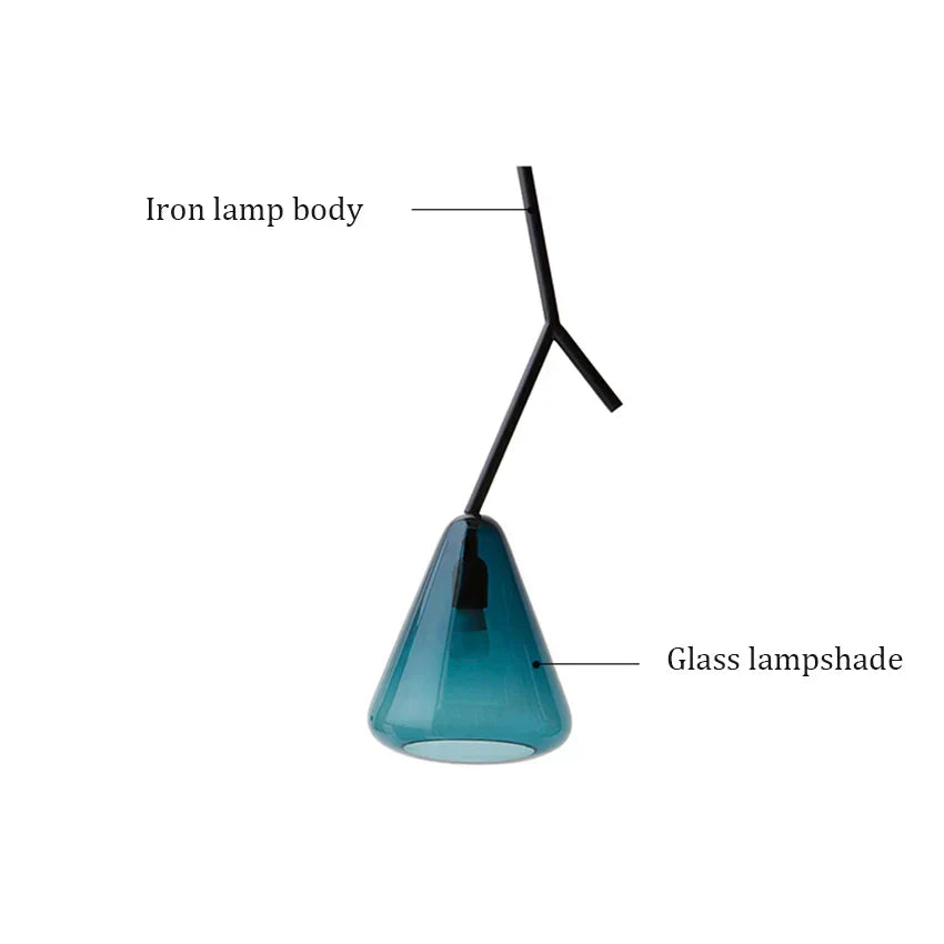 DecorBites™ Glass Pendant Lights: Modern LED Nordic Branch Design Hanging Lamp