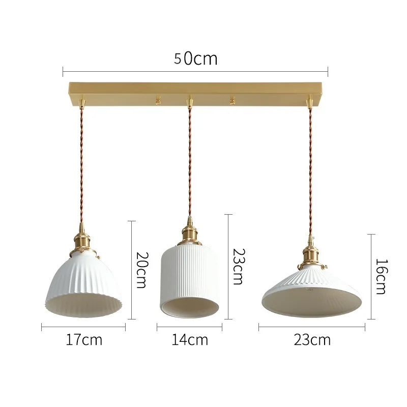 DecorBites™ Ceramic LED Pendant Lights | Copper Modern Hanglamp for Home Indoor Lighting