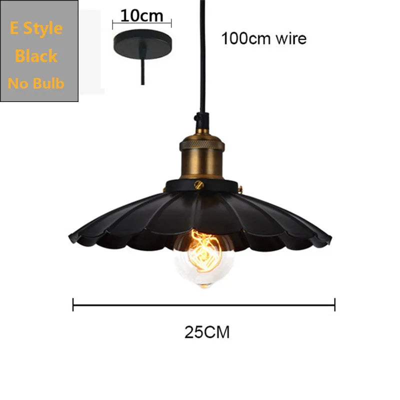 DecorBites™ Black Industrial Pendant Light for Kitchen Island Bar Farmhouse Decor