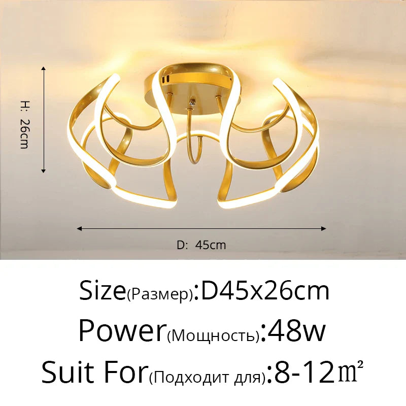 DecorBites™ LED Chandelier Modern Indoor Lighting for Living Room Study Parlor Bedroom