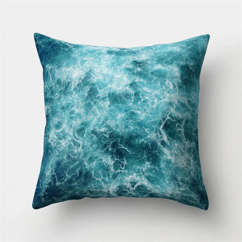 DecorBites™ Green Tropical Leaves Forest Pillowcase - Natural Mountain Ocean Wave Decor