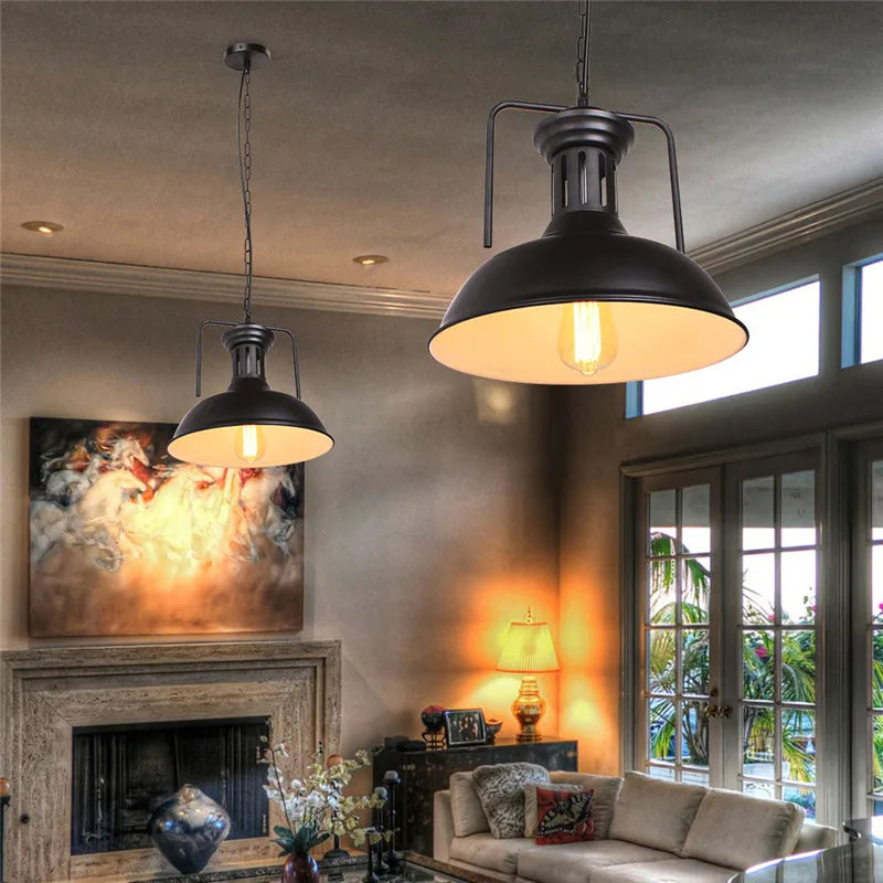 DecorBites™ Black Industrial Pendant Light for Kitchen Island Bar Farmhouse Decor