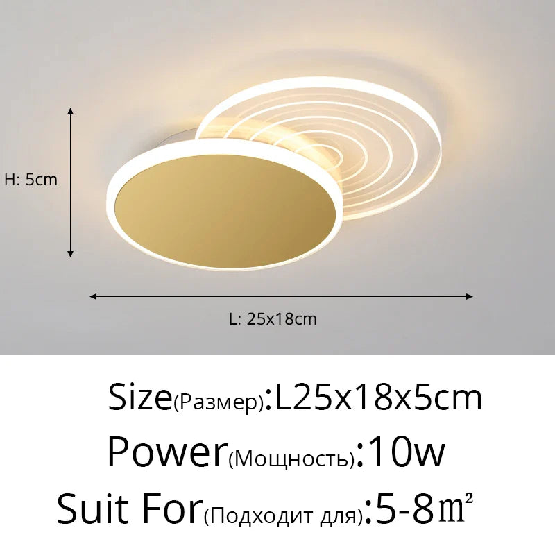 DecorBites™ LED Ceiling Lights for Living Room Bedroom Kitchen Wardrobe, Modern Minimalist Warm Home Lighting
