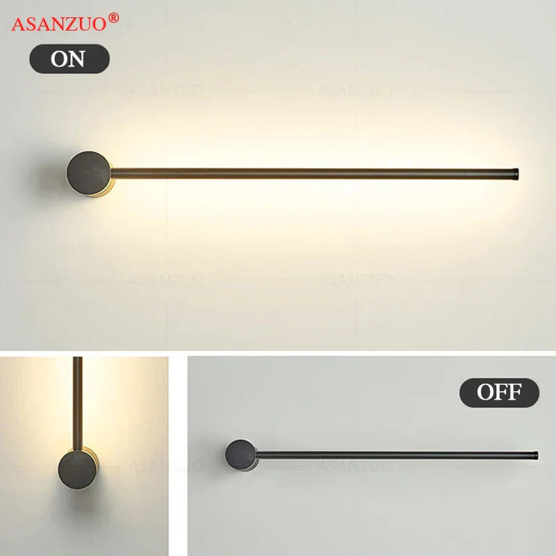 DecorBites™ Black Gold Aluminum LED Wall Sconce, Modern Home Decor for Living Room, Bedroom