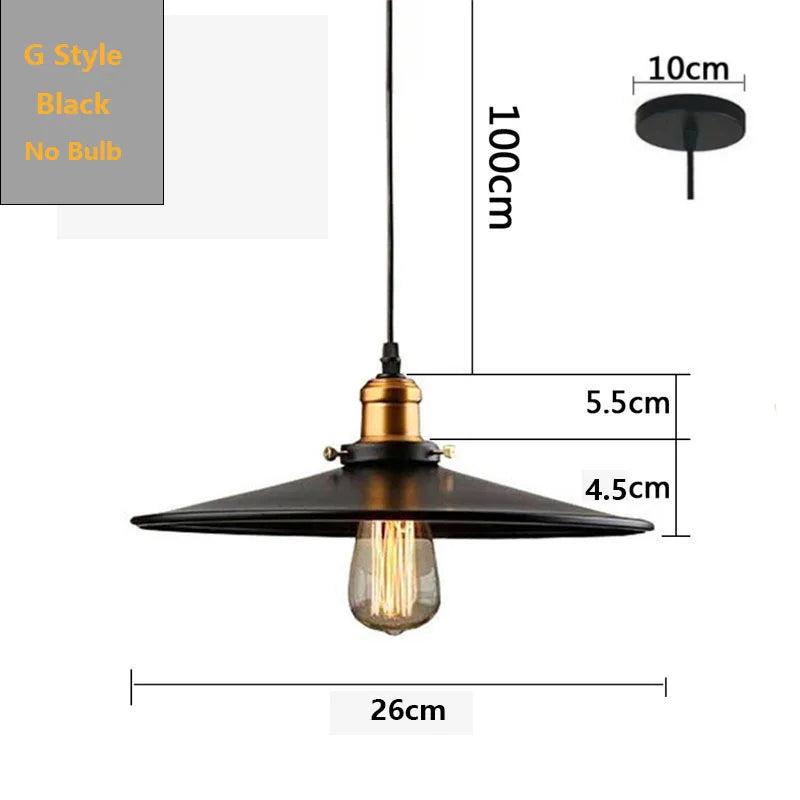 DecorBites™ Black Industrial Pendant Light for Kitchen Island Bar Farmhouse Decor