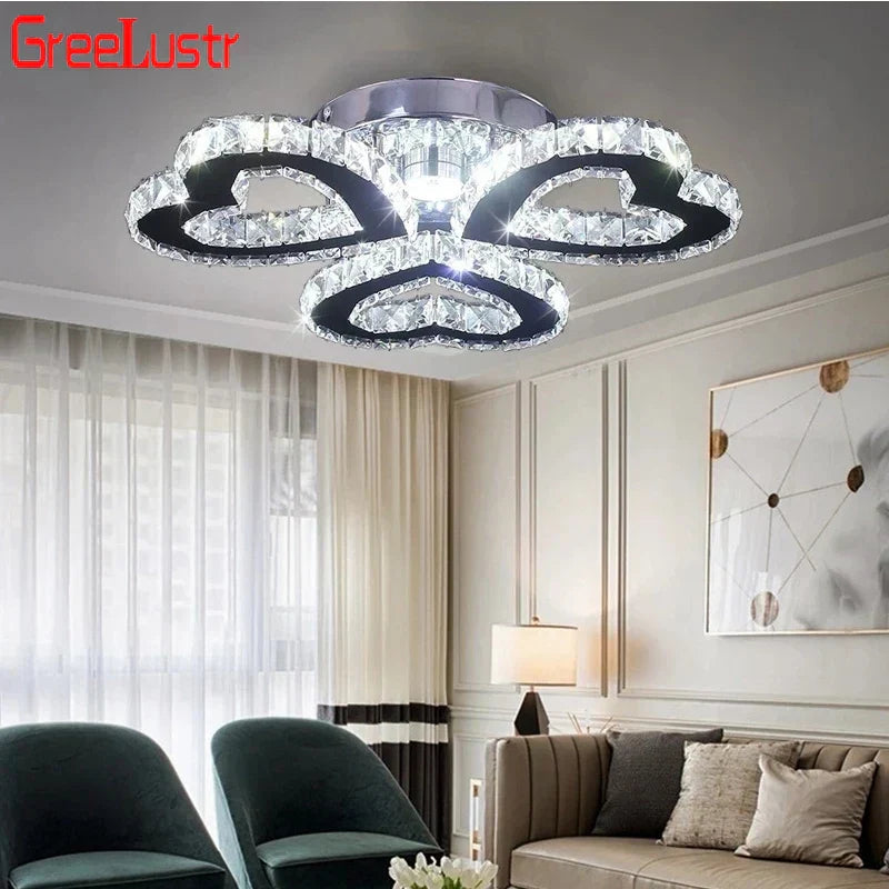 DecorBites™ Crystal Nordic LED Ceiling Chandelier for Modern Indoor Lighting